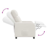 vidaXL Recliner Lichtgrijs Bouclé