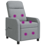 vidaXL Recliner Light Grey Fabric
