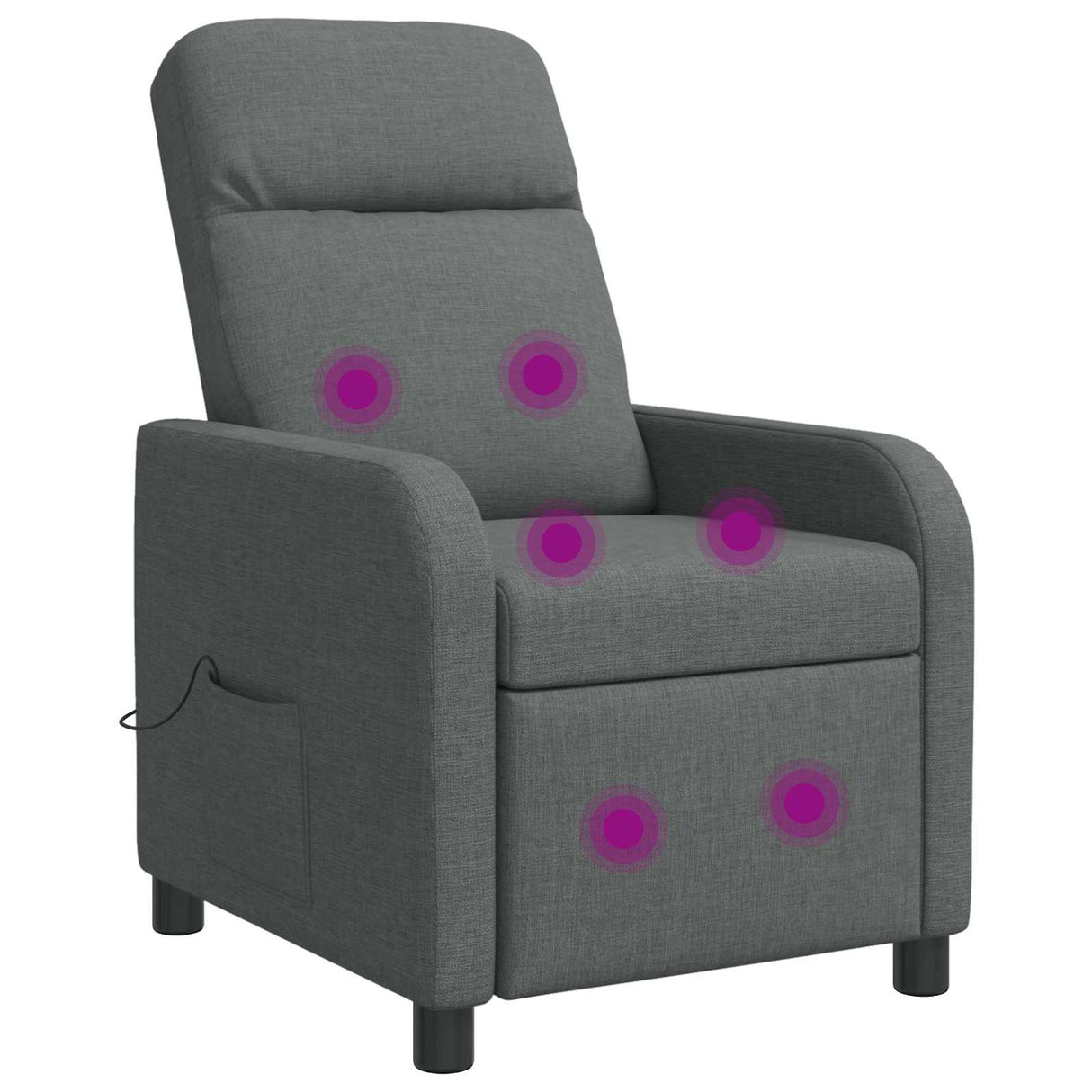 vidaXL Recliner Light Grey Fabric