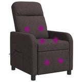vidaXL Recliner Light Grey Fabric