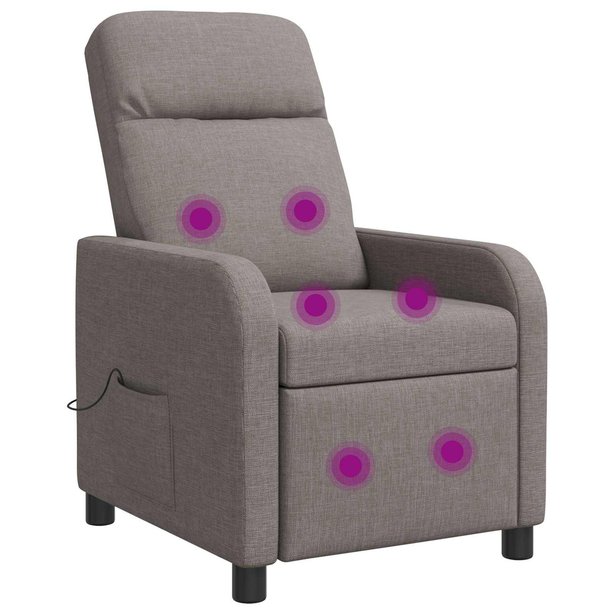 vidaXL Recliner Light Grey Fabric