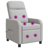 vidaXL Recliner Light Grey Fabric