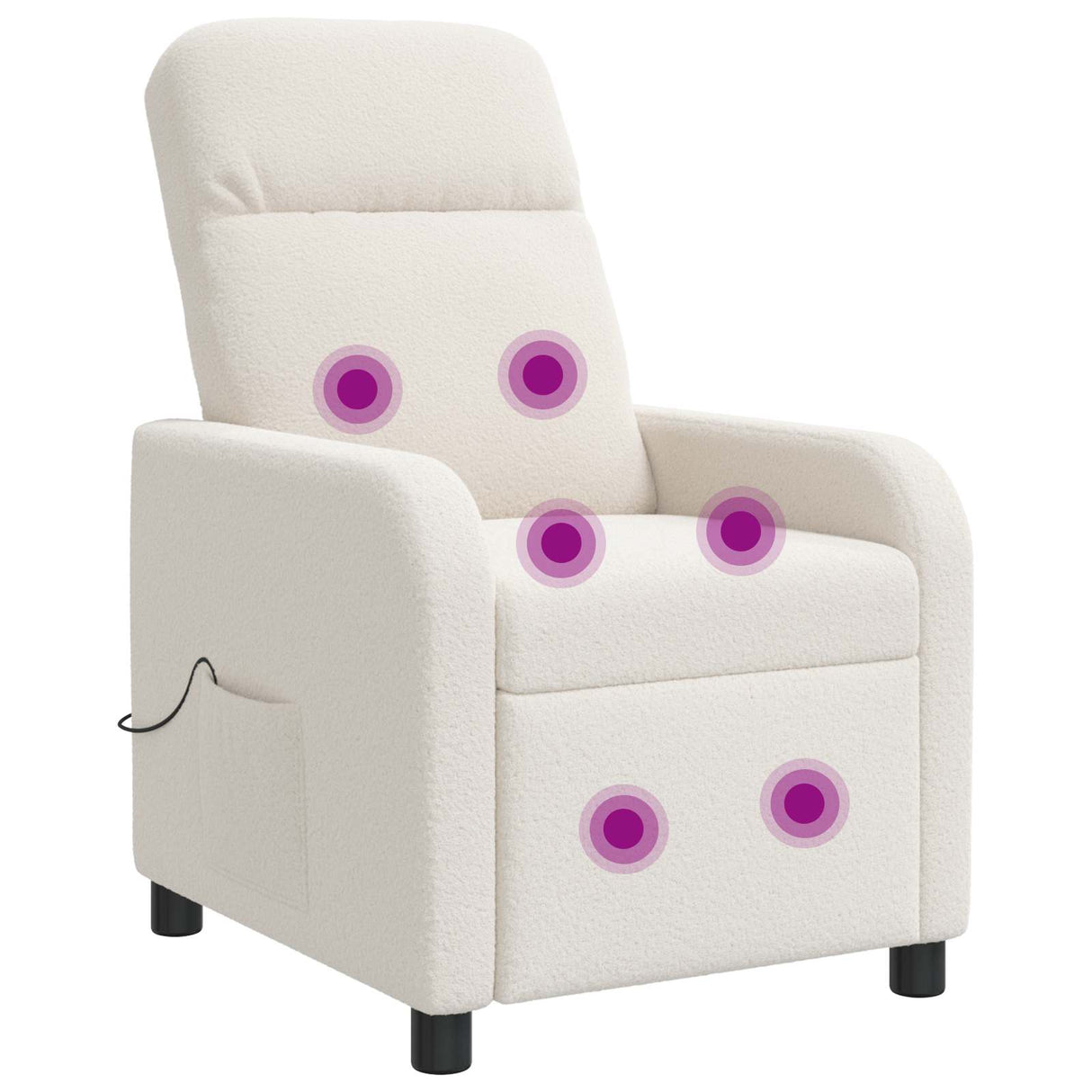 vidaXL Recliner Lichtgrijs Bouclé
