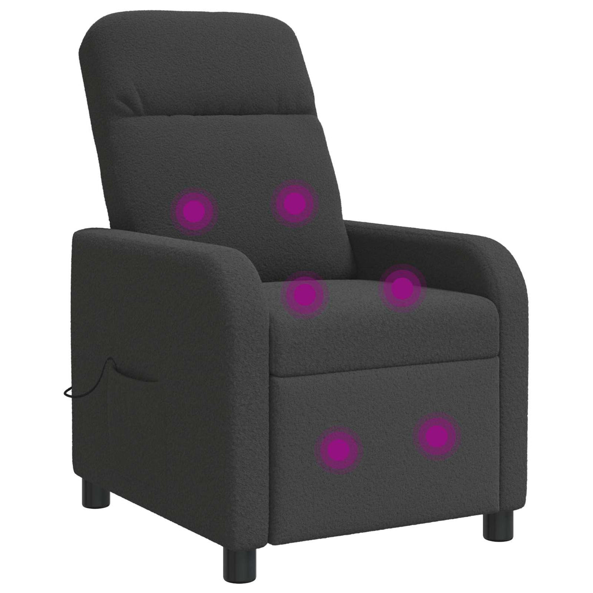 vidaXL Recliner Lichtgrijs Bouclé