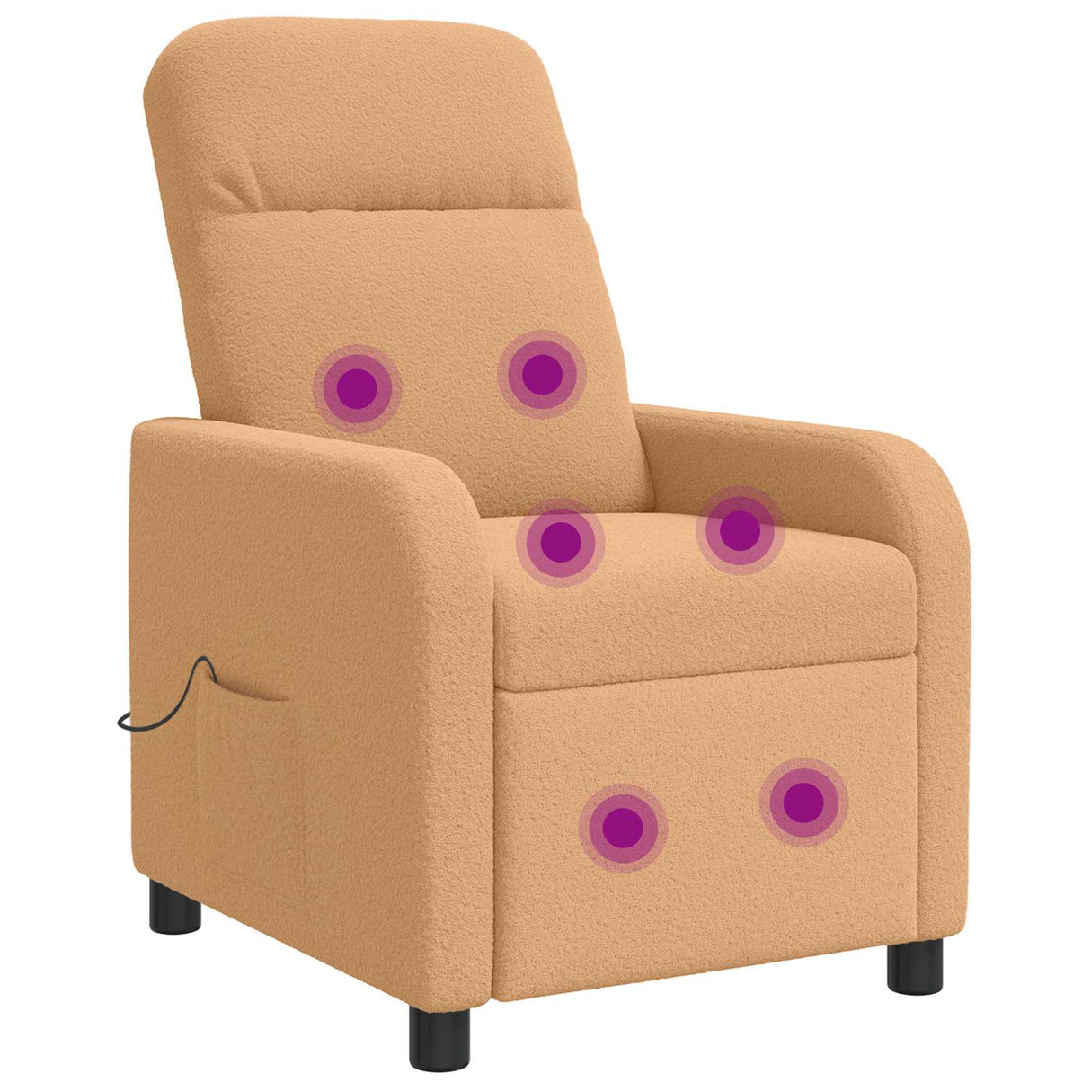 vidaXL Recliner Lichtgrijs Bouclé