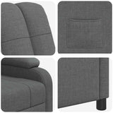 vidaXL Recliner Light Grey Fabric