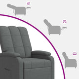 vidaXL Recliner Light Grey Fabric