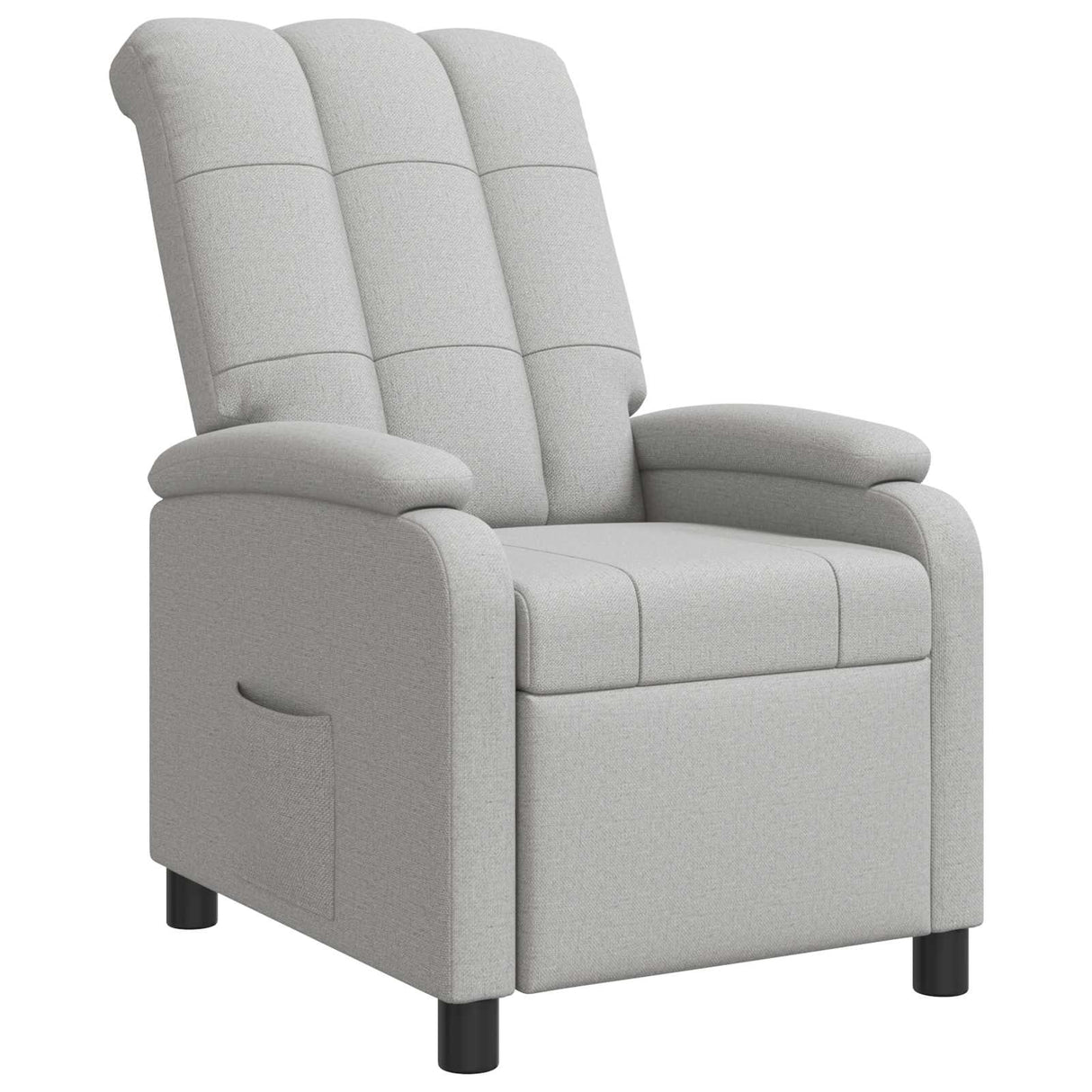 vidaXL Recliner Light Grey Fabric