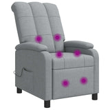 vidaXL Recliner Light Grey Fabric