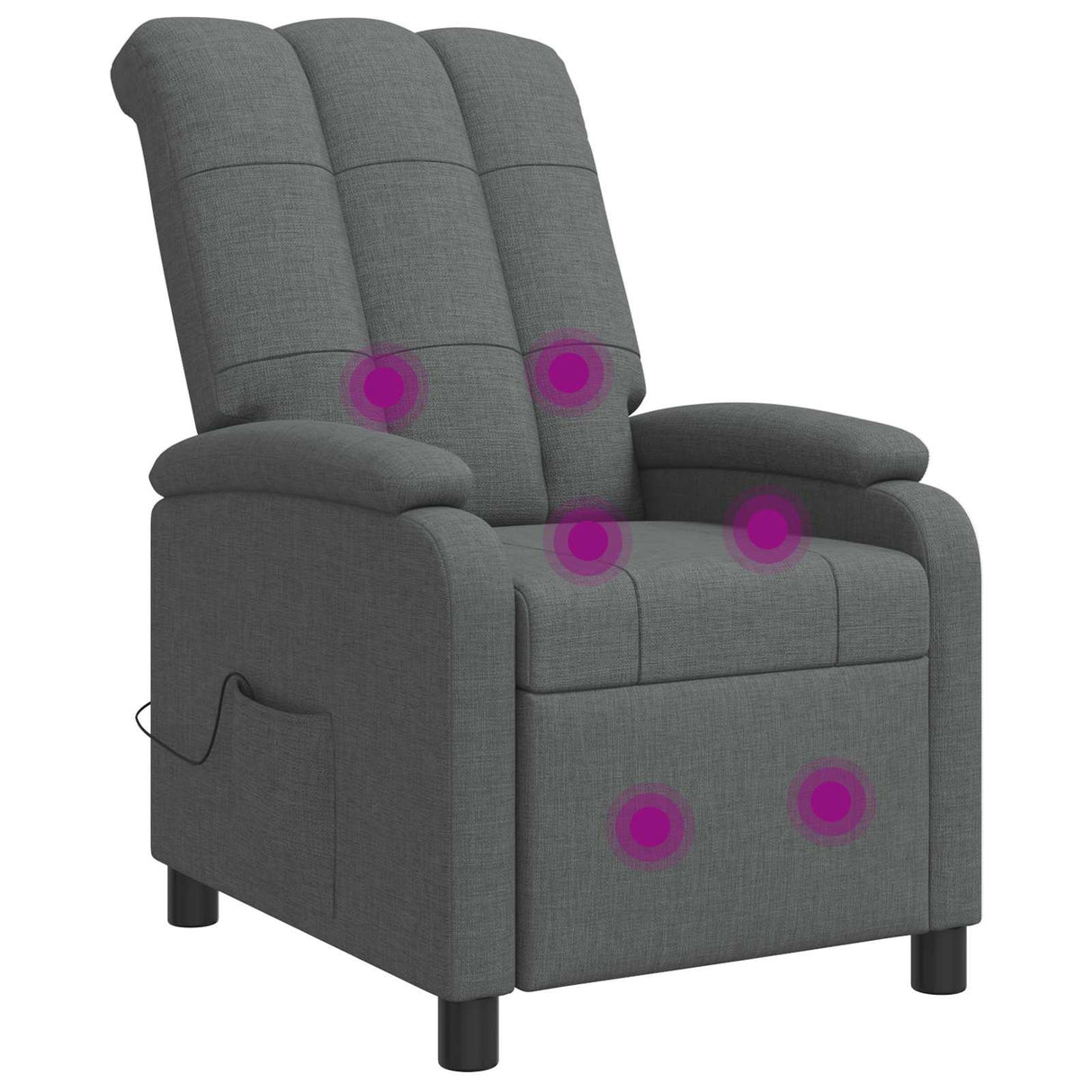 vidaXL Recliner Light Grey Fabric