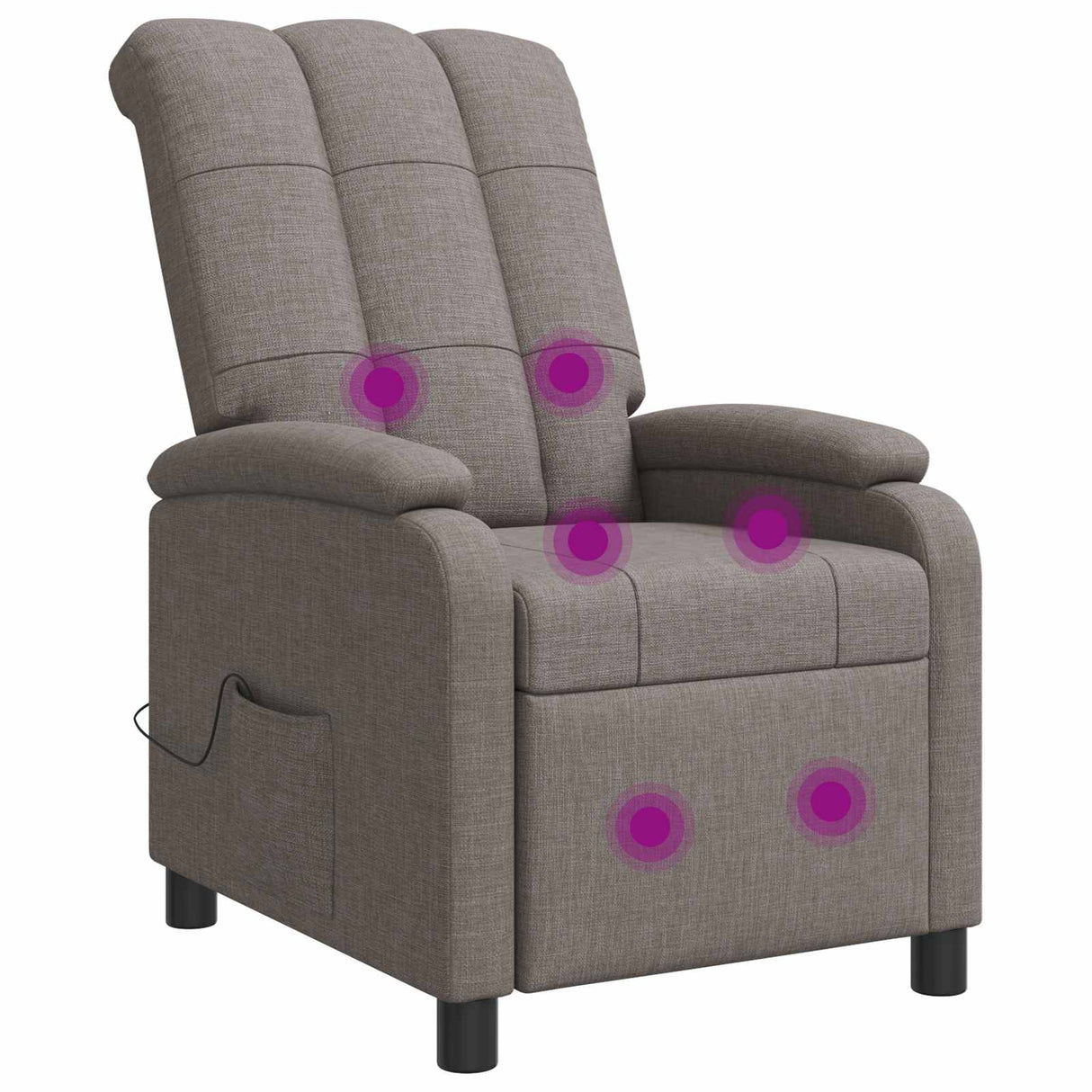 vidaXL Recliner Light Grey Fabric