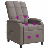 vidaXL Recliner Light Grey Fabric