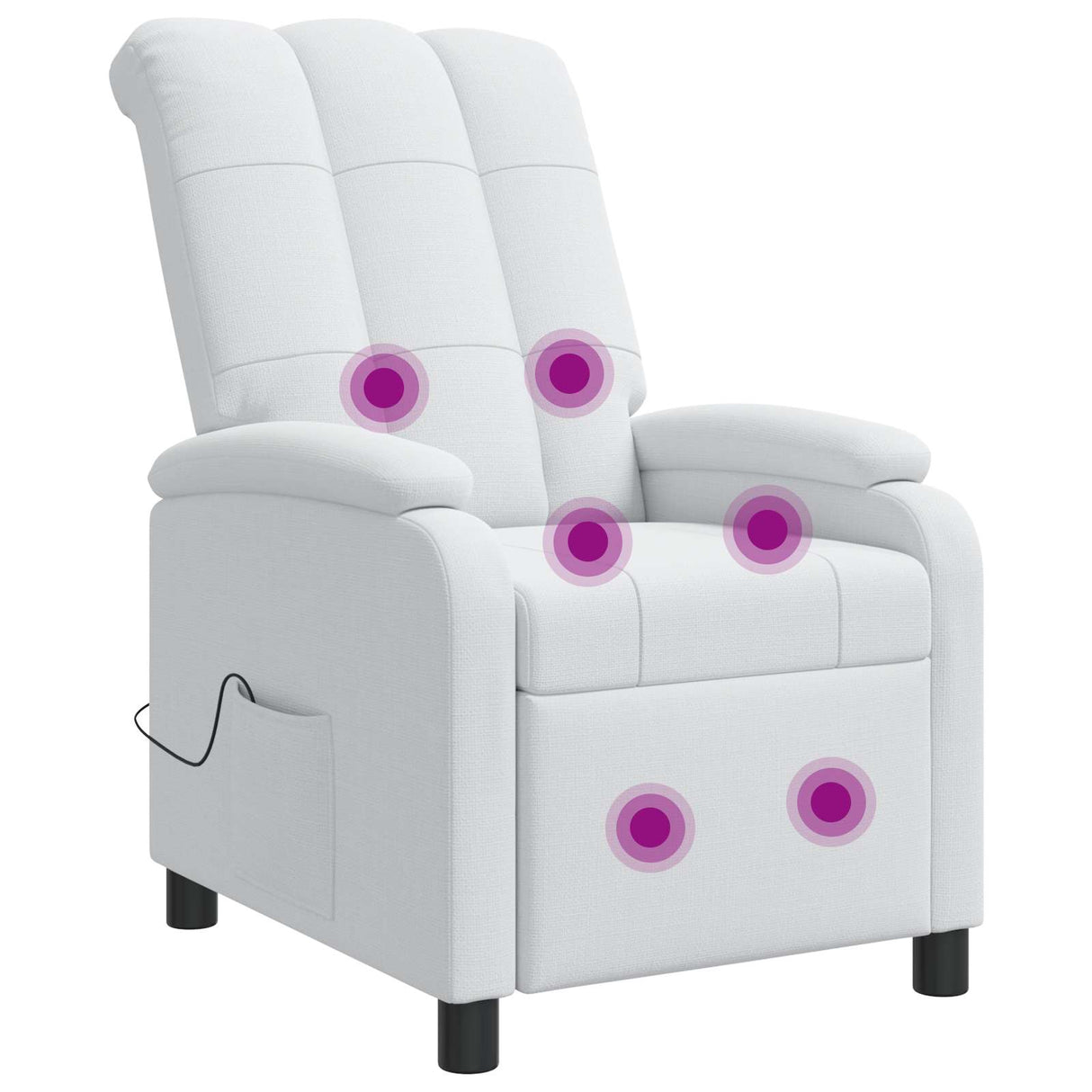 vidaXL Recliner Light Grey Fabric