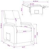 vidaXL Recliner Zwart Kunstleer