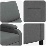 vidaXL Recliner Light Grey Fabric