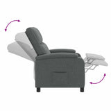 vidaXL Recliner Light Grey Fabric