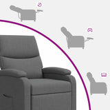 vidaXL Recliner Light Grey Fabric