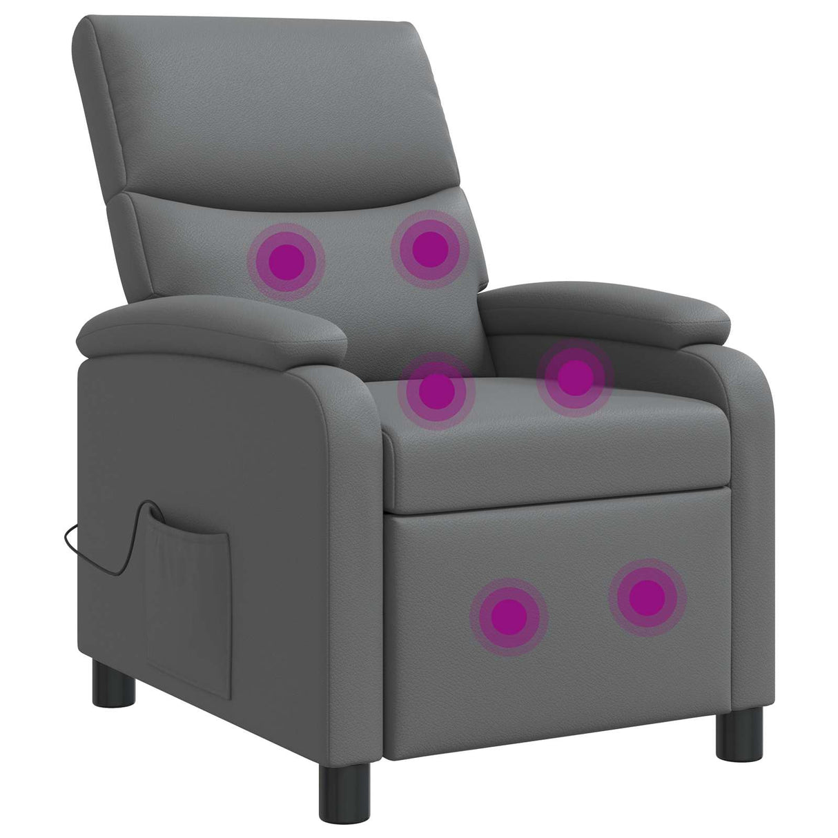 vidaXL Recliner Zwart Kunstleer