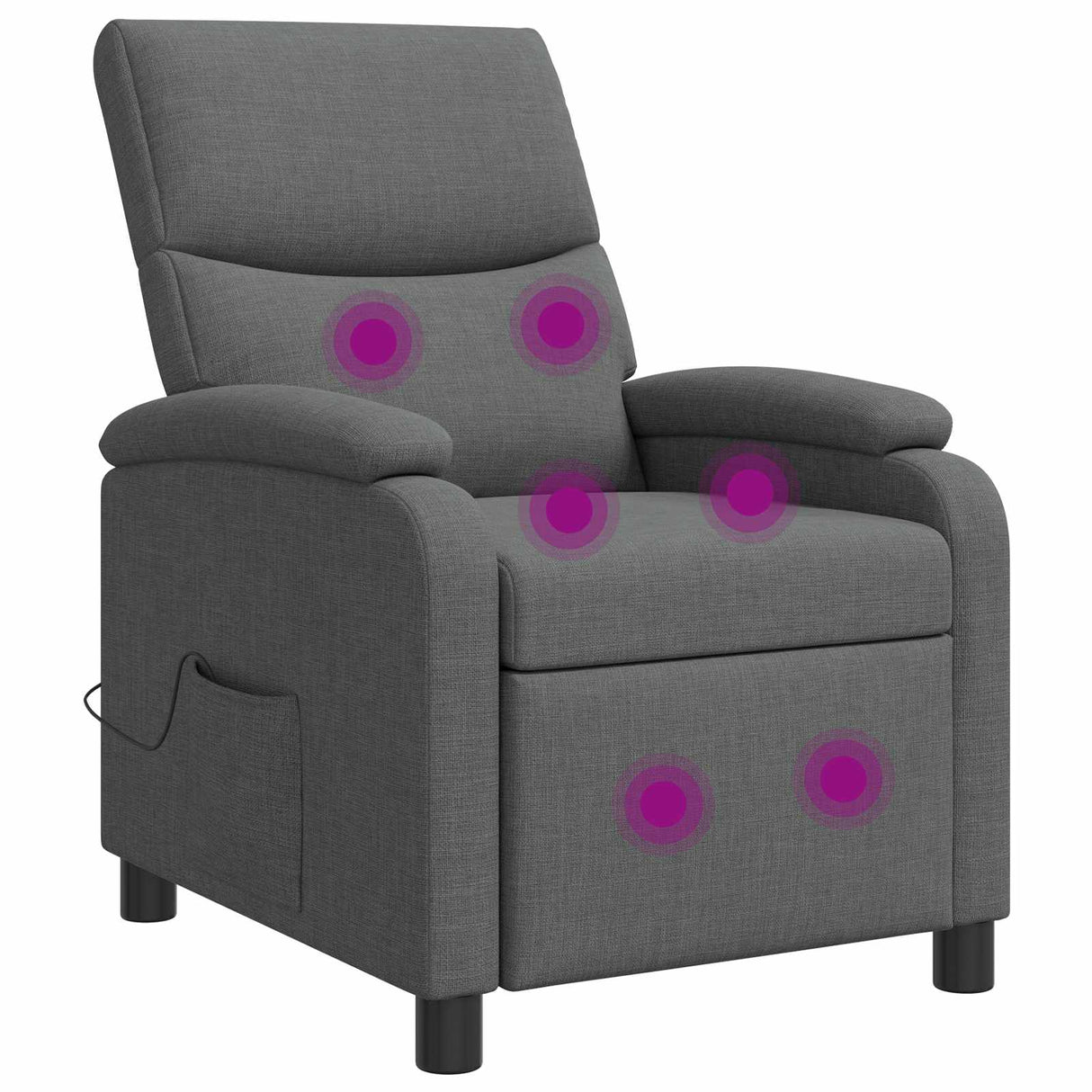 vidaXL Recliner Light Grey Fabric