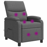 vidaXL Recliner Light Grey Fabric