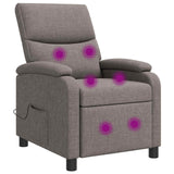 vidaXL Recliner Light Grey Fabric