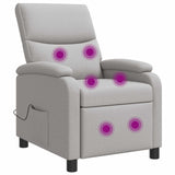 vidaXL Recliner Light Grey Fabric