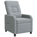 vidaXL Recliner Lichtgrijs Stof