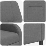 vidaXL Recliner Lichtgrijs Stof