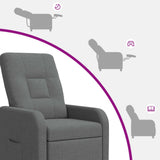 vidaXL Recliner Lichtgrijs Stof