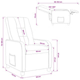 vidaXL Recliner Lichtgrijs Stof