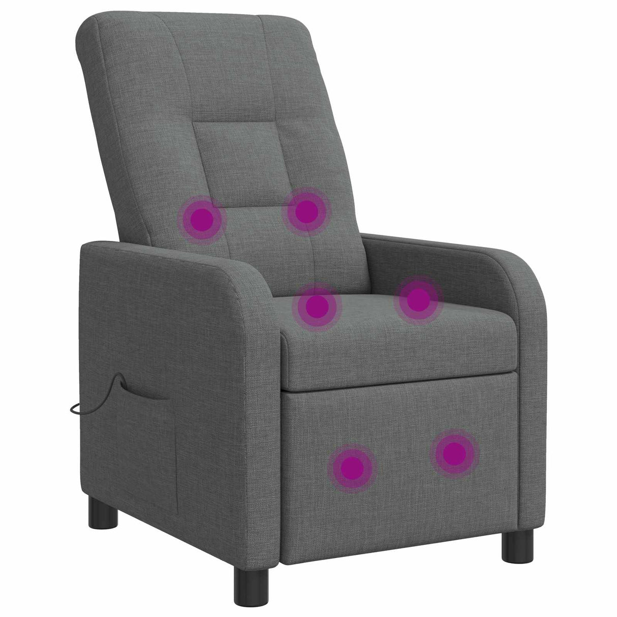 vidaXL Recliner Lichtgrijs Stof