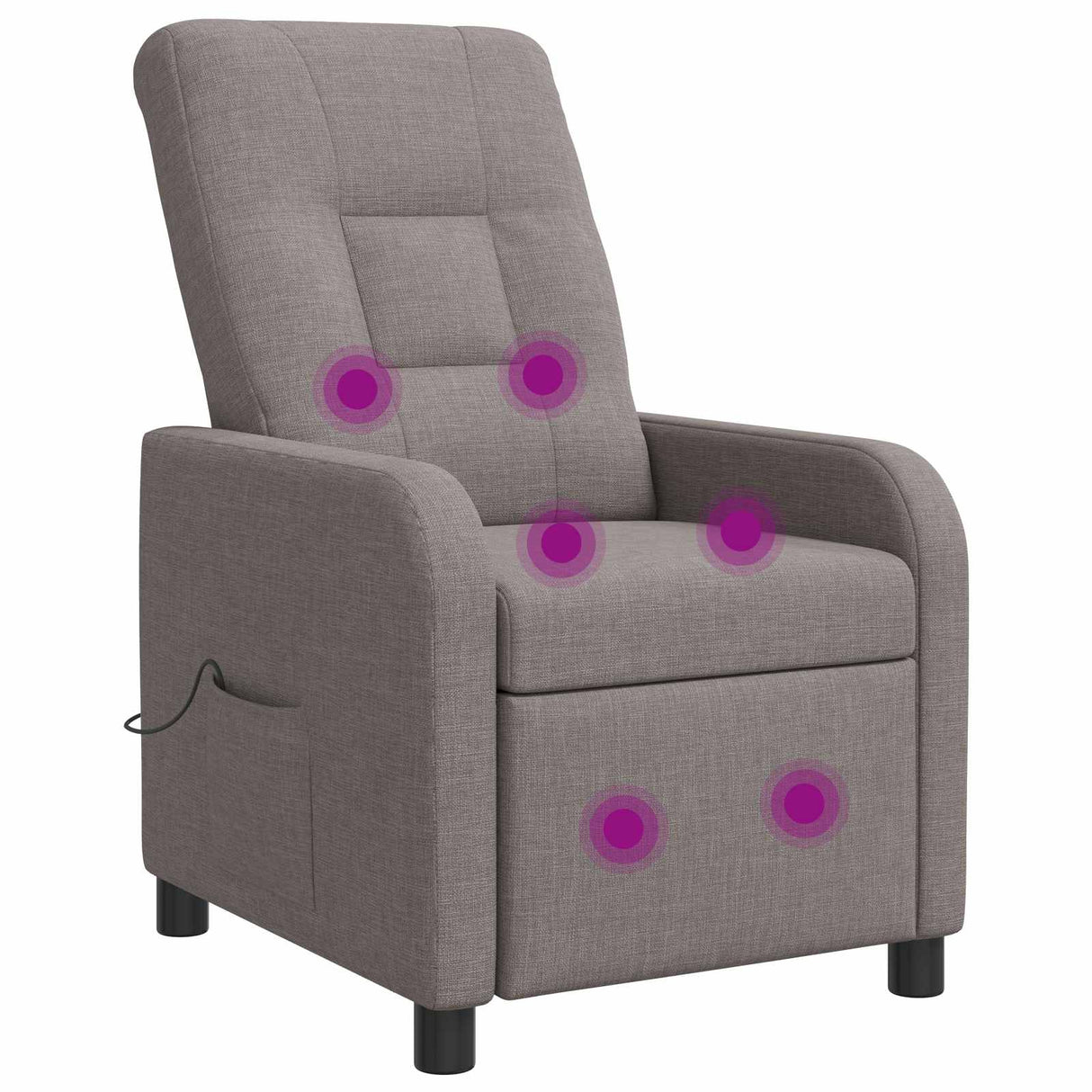 vidaXL Recliner Lichtgrijs Stof