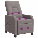 vidaXL Recliner Lichtgrijs Stof