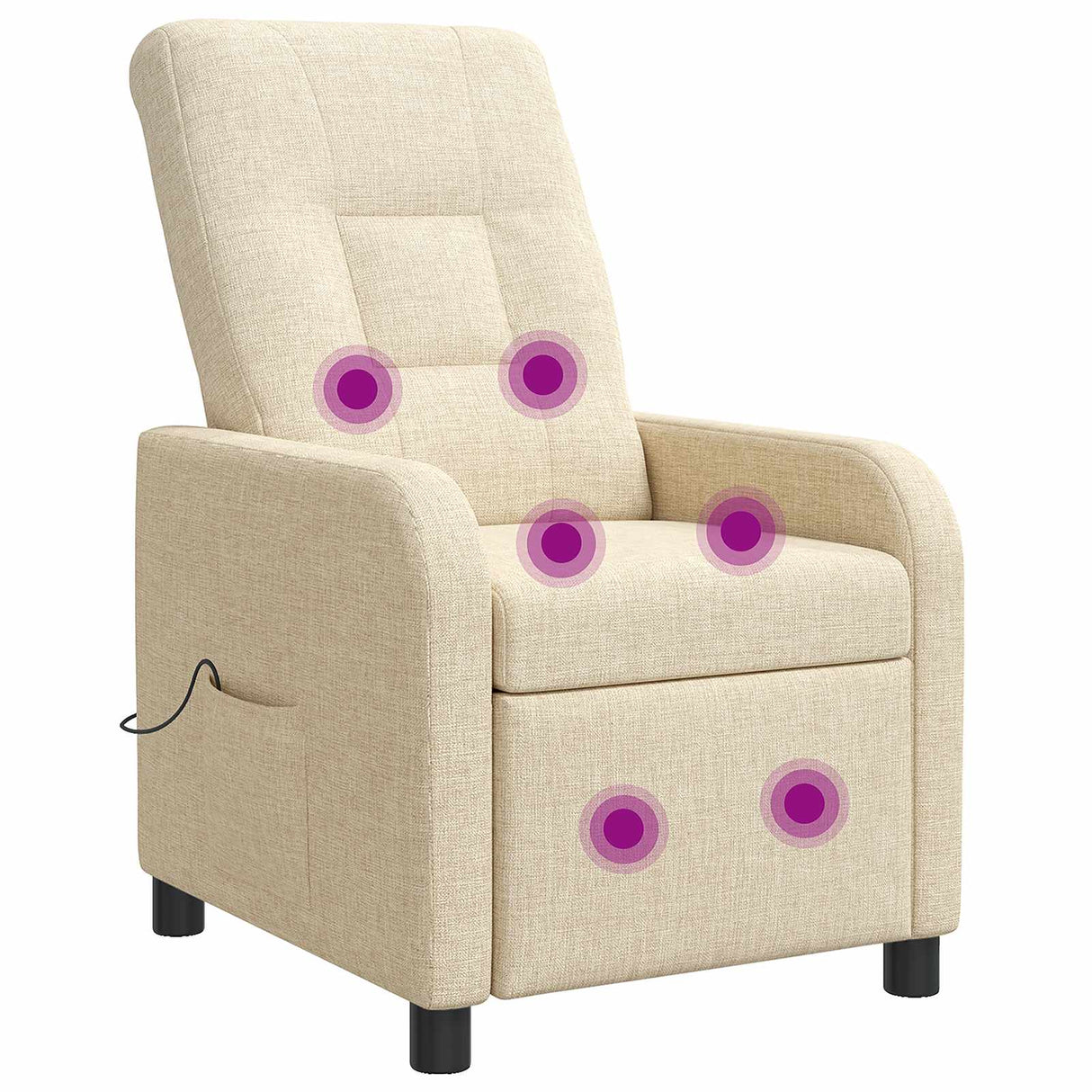 vidaXL Recliner Lichtgrijs Stof