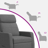 vidaXL Recliner Light Grey Fabric