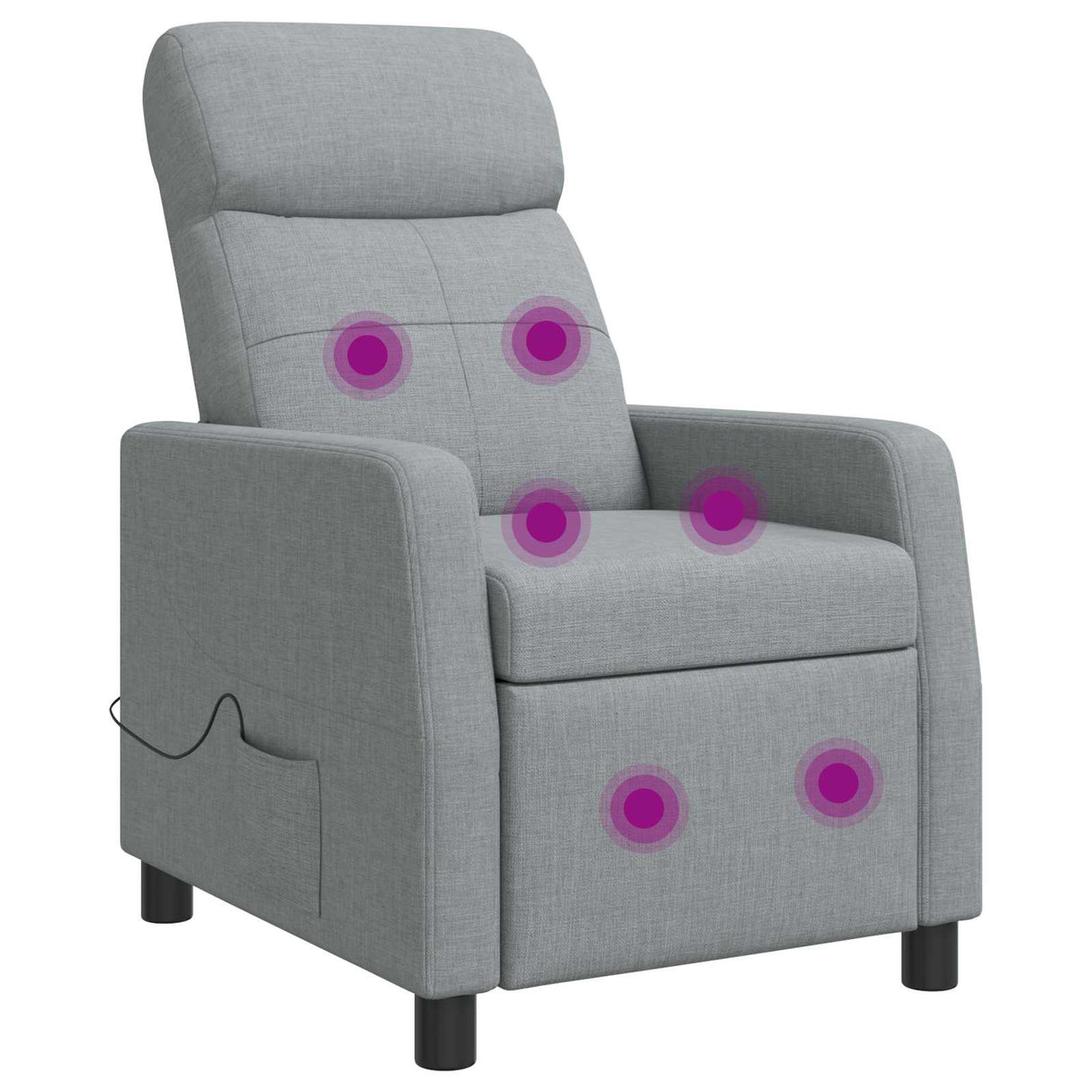 vidaXL Recliner Light Grey Fabric