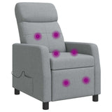 vidaXL Recliner Light Grey Fabric