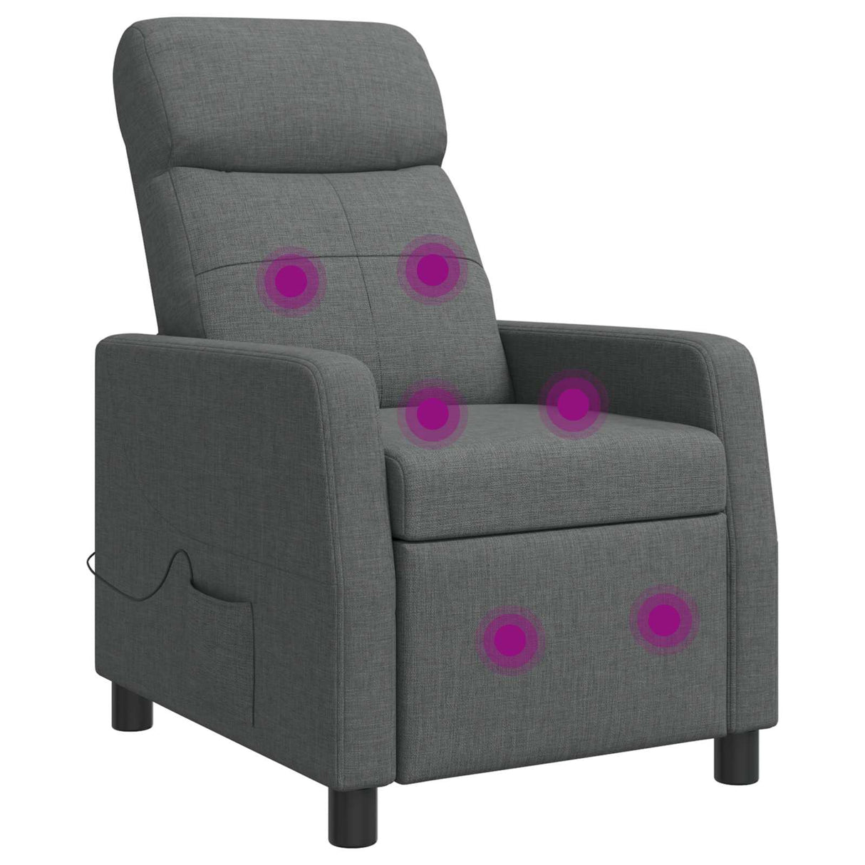 vidaXL Recliner Light Grey Fabric