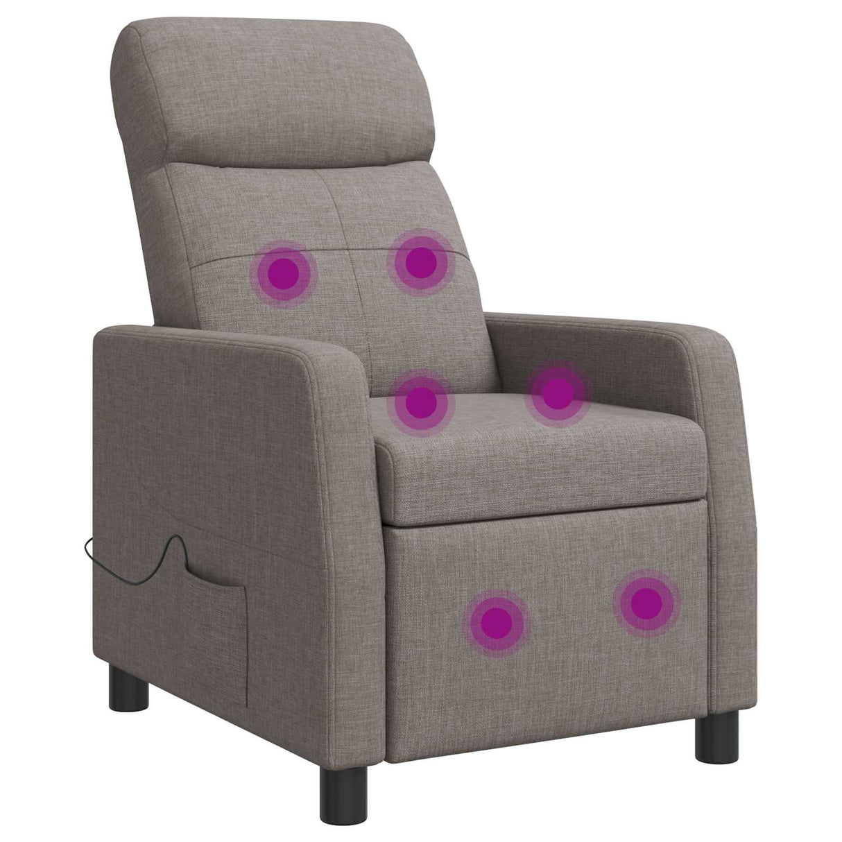 vidaXL Recliner Light Grey Fabric