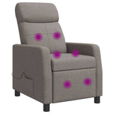 vidaXL Recliner Light Grey Fabric