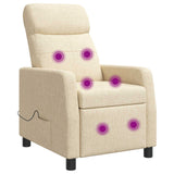 vidaXL Recliner Light Grey Fabric