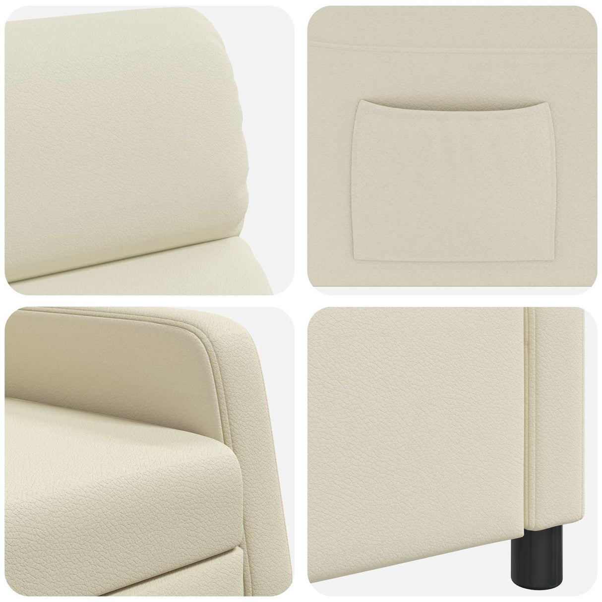 vidaXL Recliner Zwart Kunstleer