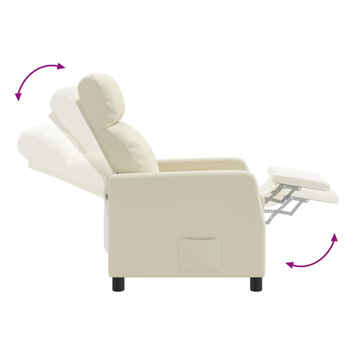 vidaXL Recliner Zwart Kunstleer