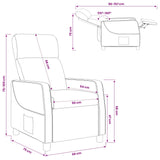 vidaXL Recliner Zwart Kunstleer