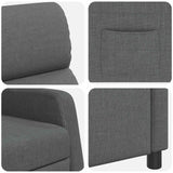 vidaXL Recliner Light Grey Fabric