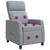 vidaXL Recliner Light Grey Fabric