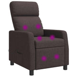 vidaXL Recliner Light Grey Fabric