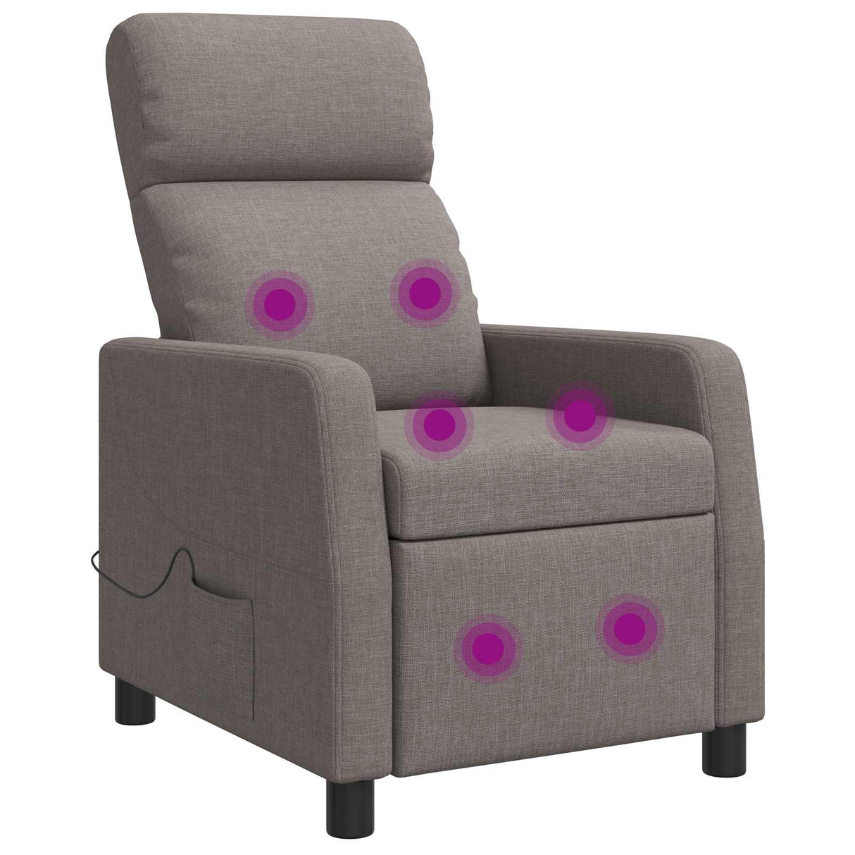vidaXL Recliner Light Grey Fabric