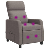 vidaXL Recliner Light Grey Fabric