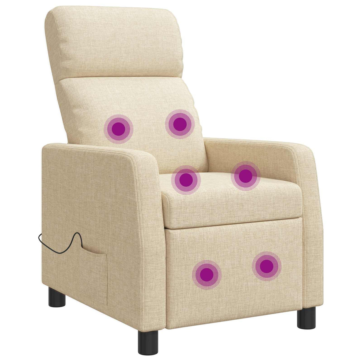 vidaXL Recliner Light Grey Fabric